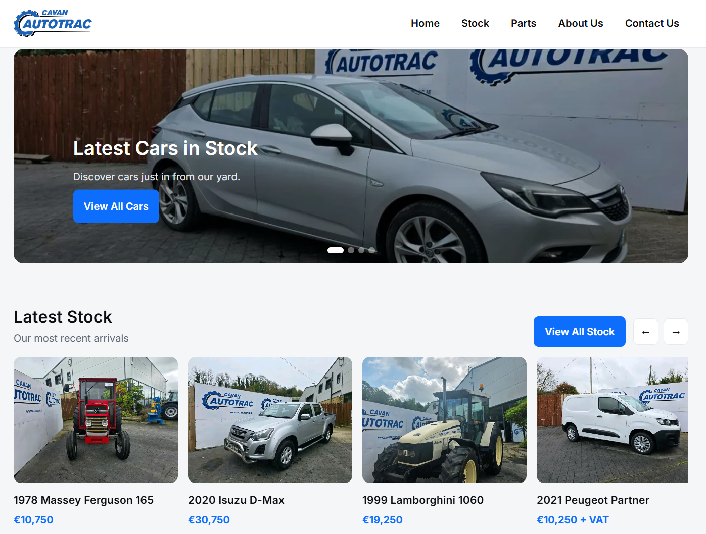 Cavan Autotrac website preview